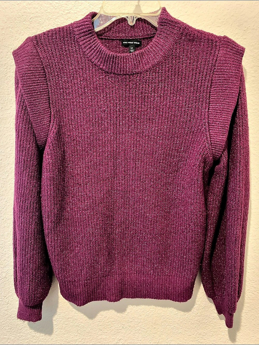 Who What Wear Crewneck Sweater in Purple Size Medium Like New